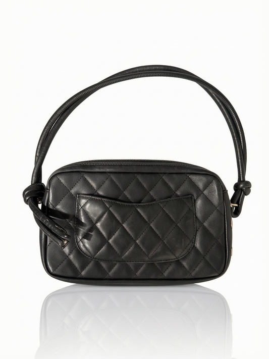 Chanel Vintage Cambon Line Handbag / Black and White