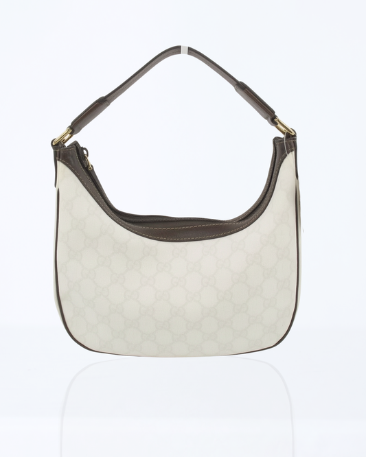Gucci GG Supreme Hobo Shoulder Bag / White