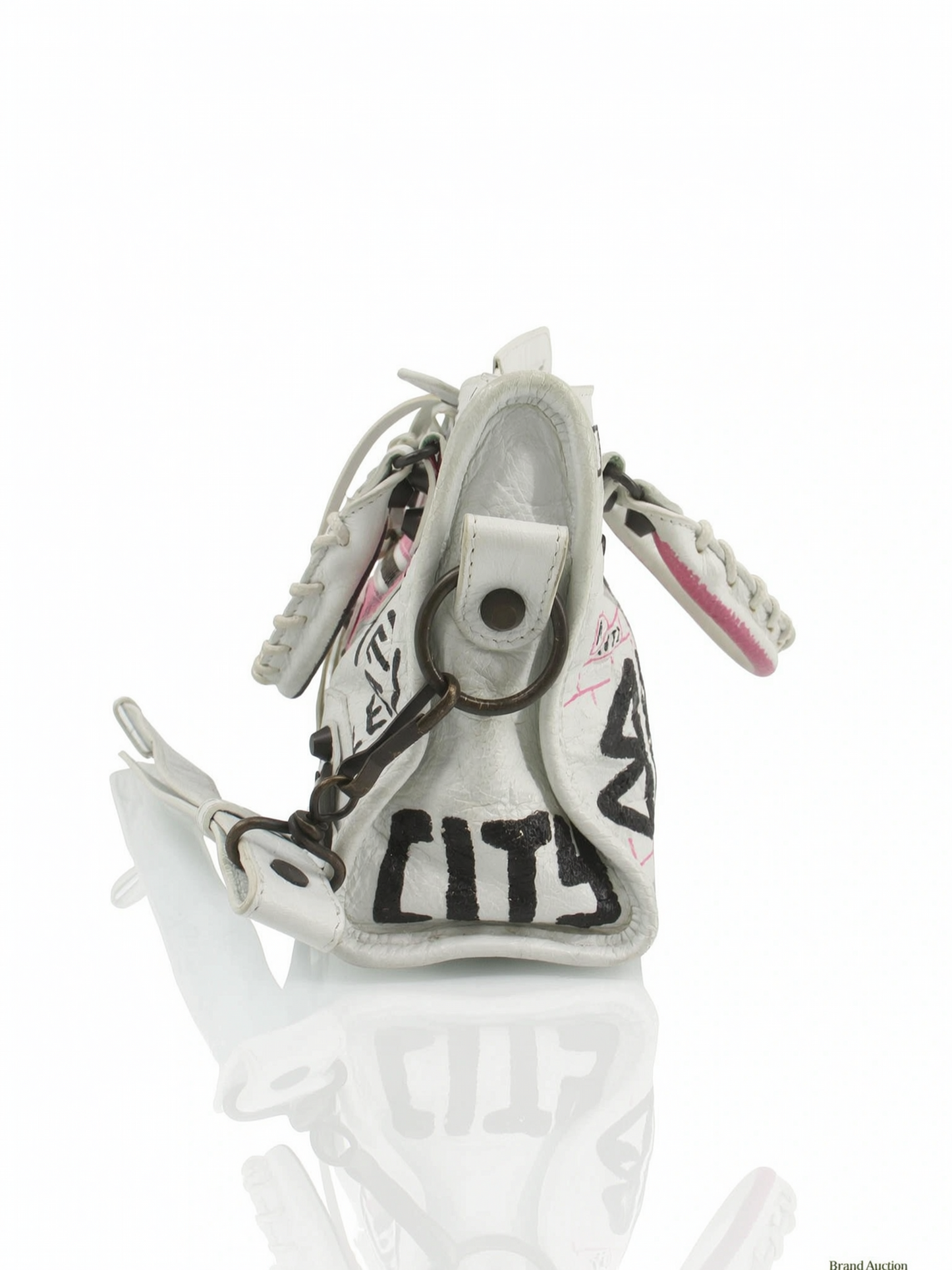 Balenciaga Graffiti Classis City Mini / White