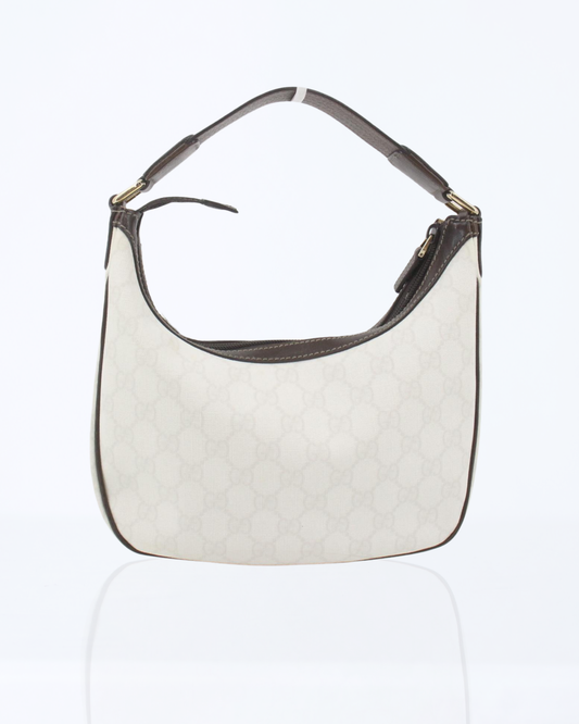 Gucci GG Supreme Hobo Shoulder Bag / White