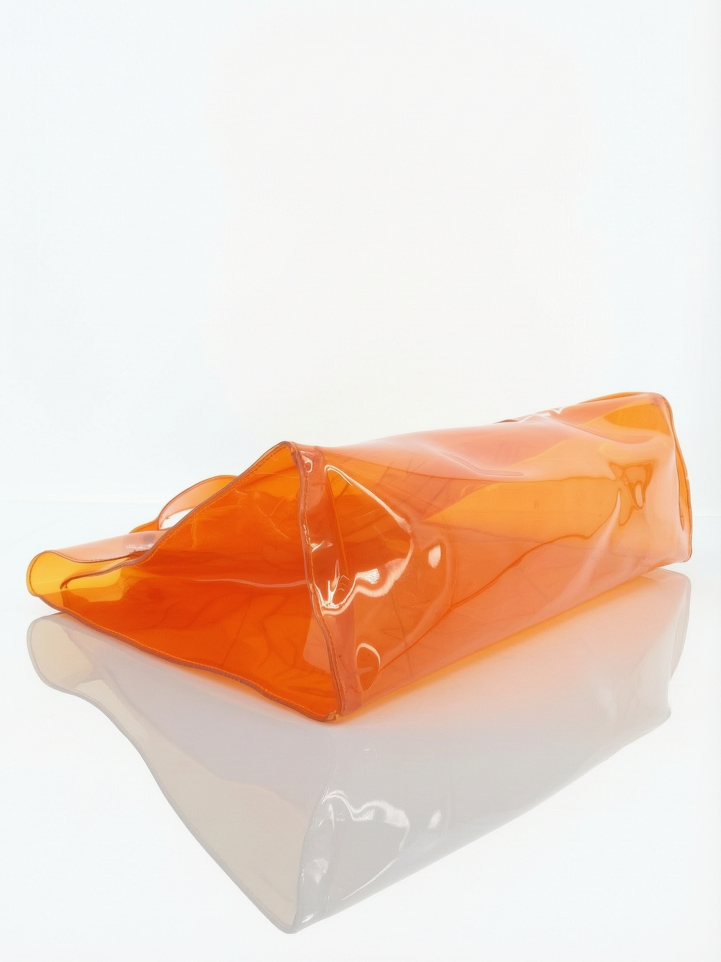 Hermes Vinyl Kelly Beach Bag / Orange