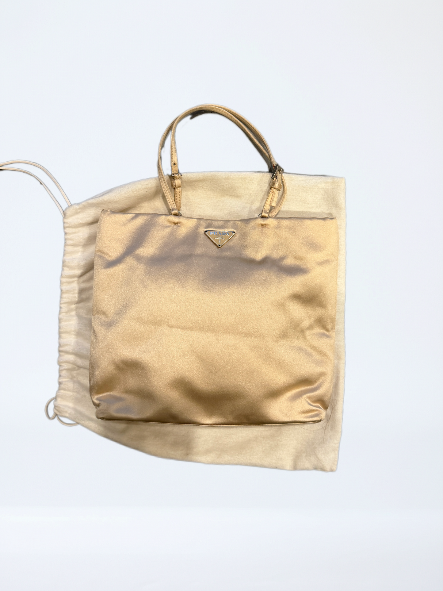 Prada Satin Mini Tote Bag / Beige