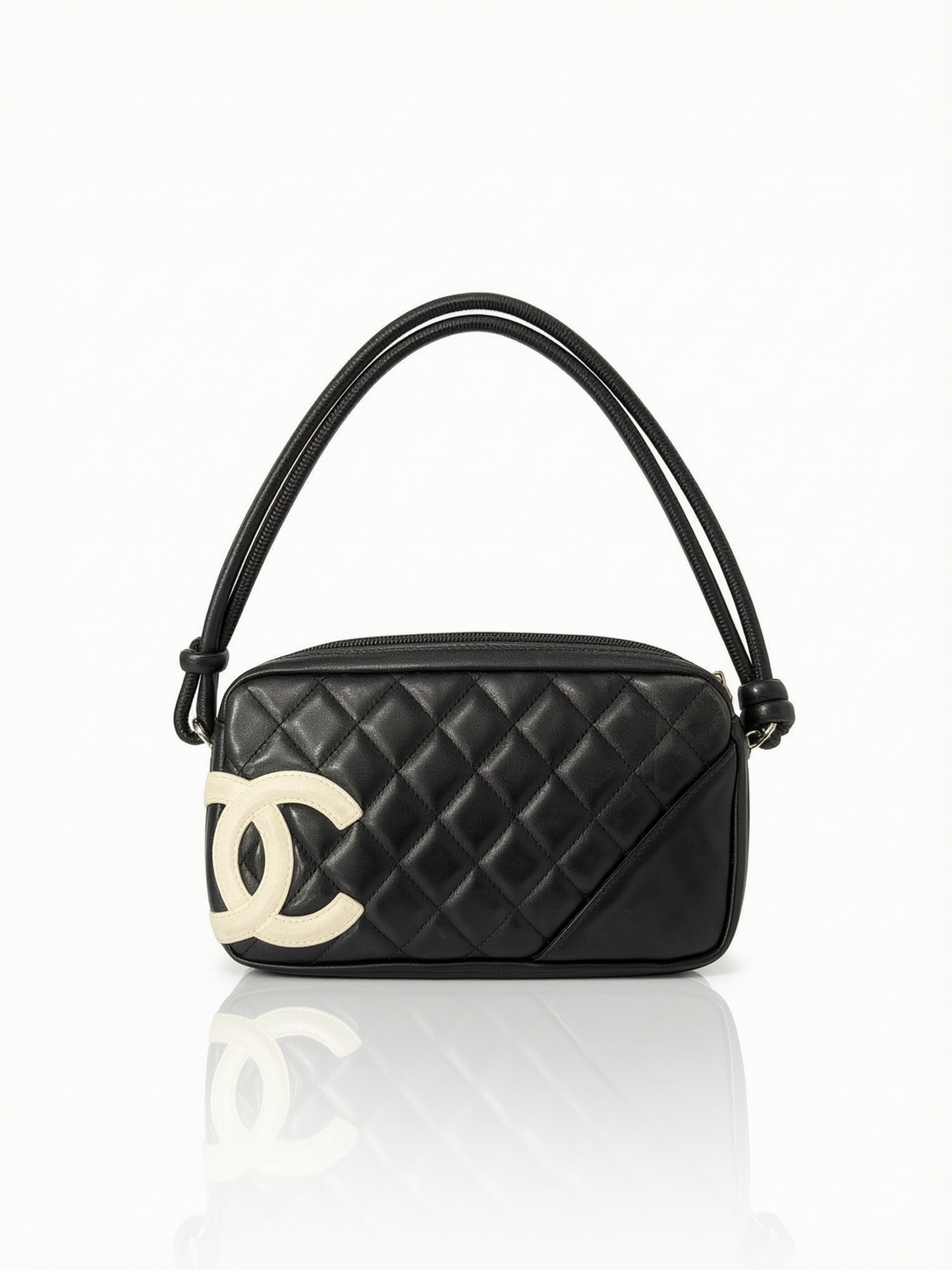 Chanel Vintage Cambon Line Handbag / Black and White