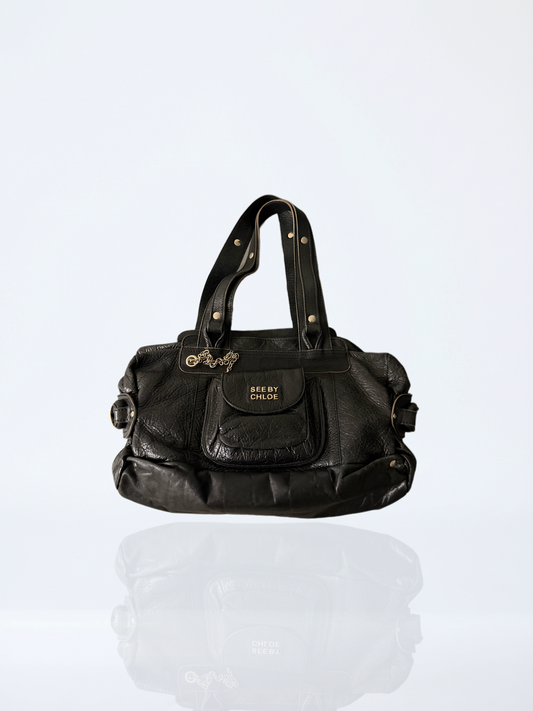 See By Chloe Leather Shoulder Bag / Black