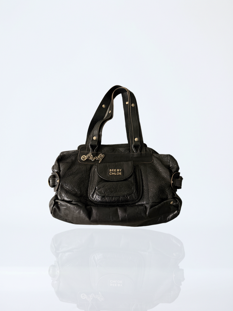 See By Chloe Leather Shoulder Bag / Black