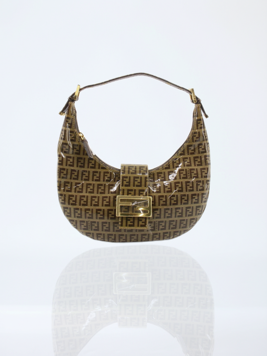 Fendi Zucchino Shoulder Bag / Brown