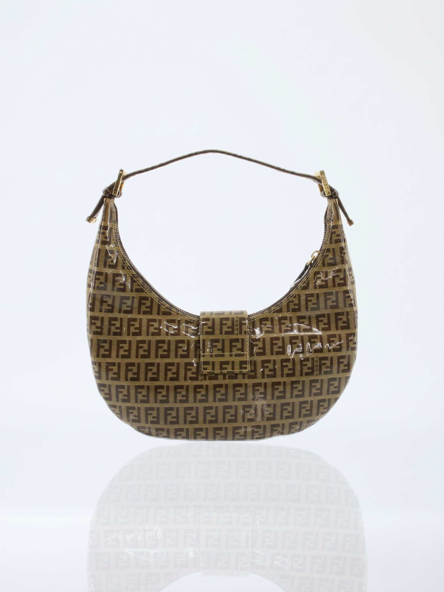 Fendi Zucchino Shoulder Bag / Brown