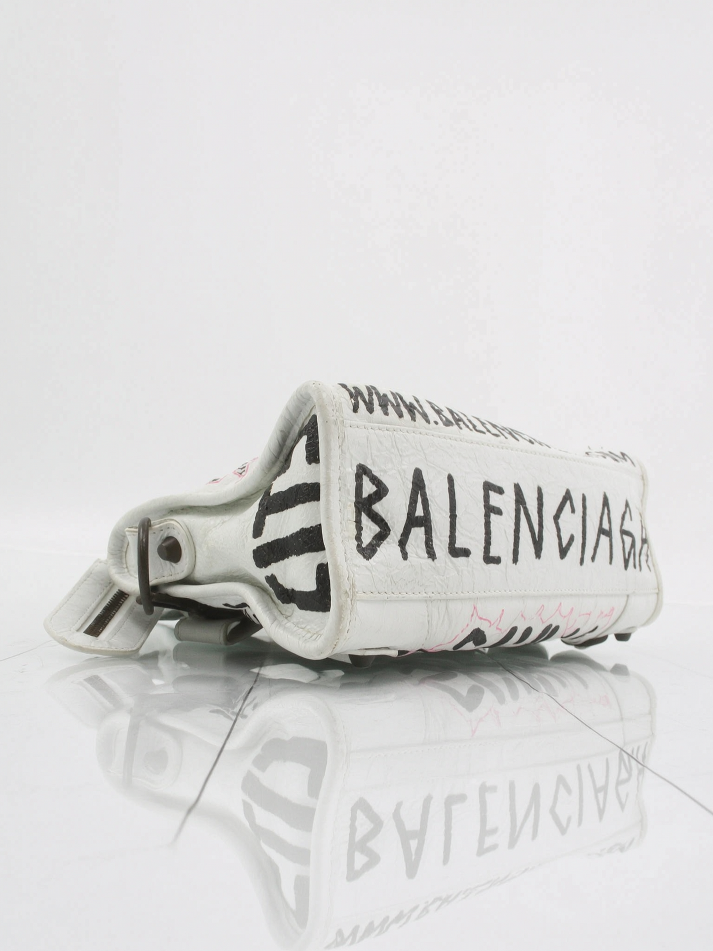 Balenciaga Graffiti Classis City Mini / White